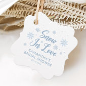 Blue Snow in Love Winter Vrijgezellenfeest Bedankjes Labels
