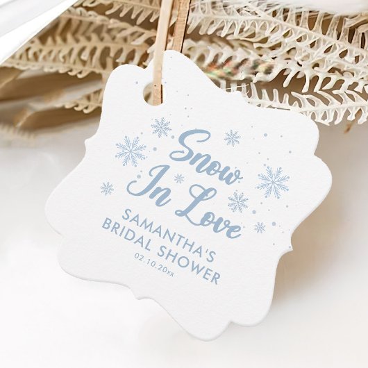 Blue Snow in Love Winter Vrijgezellenfeest Bedankjes Labels