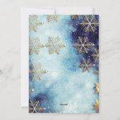 Blue Snow Plaid Portrait Photo Christmas Holiday Feestdagenkaart (Achterkant)