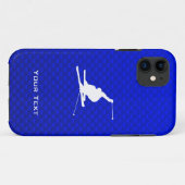 Blue Snow Skiing Case-Mate iPhone Case (Achterkant (horizontaal))