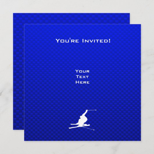 Blue Snow Skiing Kaart (Voorkant / Achterkant)