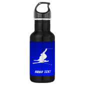 Blue Snow Skiing Waterfles (Voorkant)