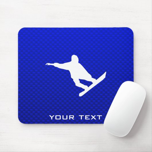 Blue Snowboarding Muismat (Met muis)