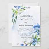 Blue Snowdrops Scilla Spring Floral Wedding Kaart (Voorkant)