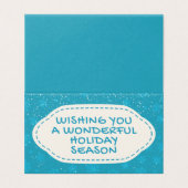 Blue Snowflake 25 Pack feestkaarten Kaart (Buitenkant ongevouwen)