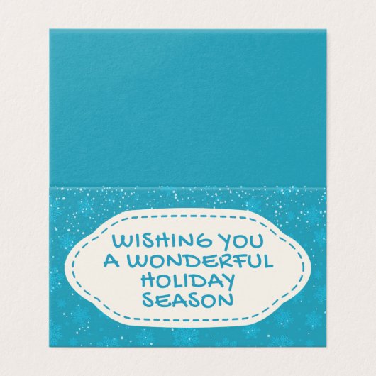 Blue Snowflake 25 Pack feestkaarten Kaart (Buitenkant ongevouwen)