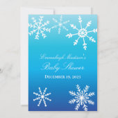 Blue Snowflake advies voor mammie Baby shower Game Kaart (Achterkant)
