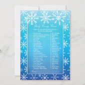Blue Snowflake Baby Baby shower Kaart (Voorkant)