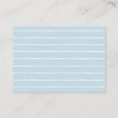 Blue Snowflake Baby shower Boeken voor Baby Informatiekaartje (Achterkant)