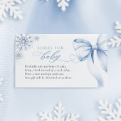 Blue Snowflake Baby Shower Books for Baby Informatiekaartje