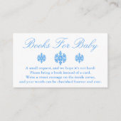 Blue Snowflake Baby shower Books for Baby Kaart (Voorkant)