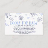 Blue Snowflake Baby shower Books for Baby Kaart Visitekaartje (Voorkant)
