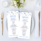 Blue Snowflake Baby shower Food Menu