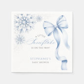 Blue Snowflake Baby shower servetten (Voorkant)