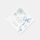 Blue Snowflake Baby shower servetten (Hoek)