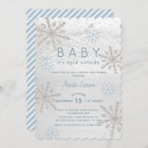 Blue Snowflake Baby zijn koude virtuele Baby showe