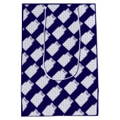 Blue Snowflake Basketball Jersey Medium Cadeauzakje (Achterkant)