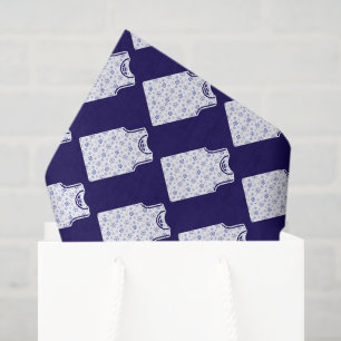 Blue Snowflake Basketball Jersey Tissuepapier