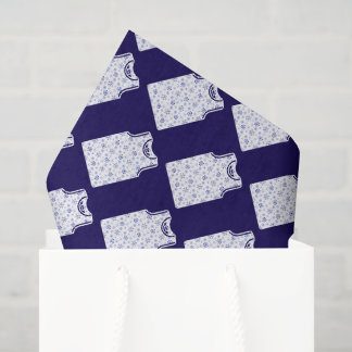 Blue Snowflake Basketball Jersey Tissuepapier