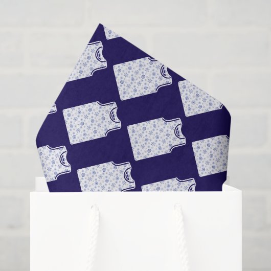 Blue Snowflake Basketball Jersey Tissuepapier (Cadeauzakje)