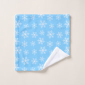 Blue Snowflake Bath Towel Set Bad Handdoek (Wasdoekje)
