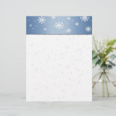 Blue Snowflake Border Letterhead (Staand voorkant)