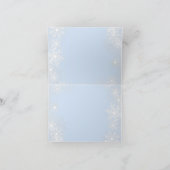 Blue Snowflake Boy Baby shower Bedankt (Binnen)