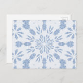 Blue Snowflake Briefkaart (Voorkant / Achterkant)