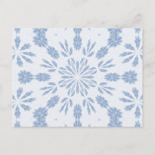 Blue Snowflake Briefkaart