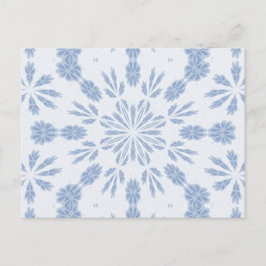 Blue Snowflake Briefkaart (Voorkant)
