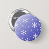 Blue Snowflake Button (Voorkant /achterkant)
