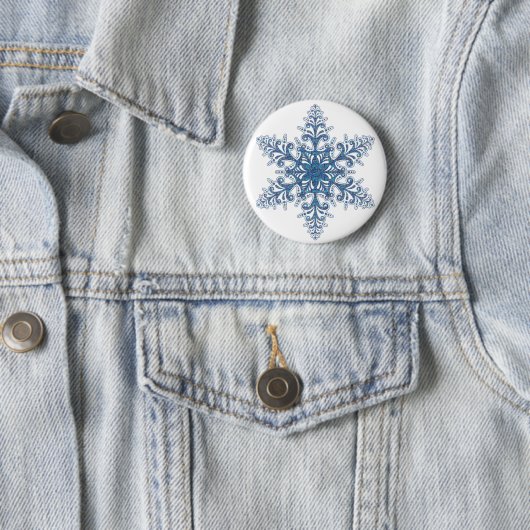 Blue Snowflake Button (In situ)