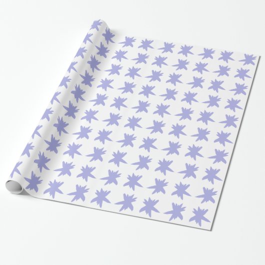 Blue Snowflake Cadeaupapier (Uitgerold)