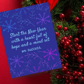 Blue Snowflake Christmas Flat Holiday Kaart