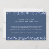 Blue Snowflake Christmas Modern Collage 3 Photos (Achterkant)