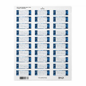 Blue Snowflake Christmas Retour Adreslabel Etiket (Full Sheet)