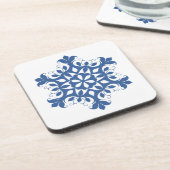Blue Snowflake Cork Onderzetter set (Linkerzijde)
