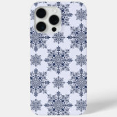 Blue Snowflake Damask Patroon Case-Mate iPhone Case (Achterkant)