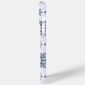 Blue Snowflake Damask Patroon Case-Mate iPhone Case (Achterkant / Links)