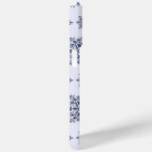 Blue Snowflake Damask Patroon Case-Mate iPhone Case (Achterkant / Rechts)