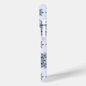 Blue Snowflake Damask Patroon Case-Mate iPhone Case (Achterkant / Links)