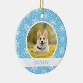 Blue Snowflake Dog Ornament (Rechts)