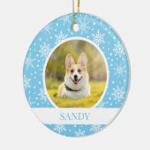Blue Snowflake Dog Ornament (Links)