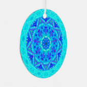 Blue Snowflake Editable Ornament (Voorkant Rechts)
