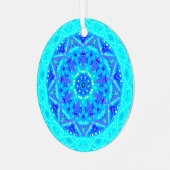 Blue Snowflake Editable Ornament (Voorkant links)
