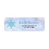 Blue Snowflake Etiket (Voorkant)