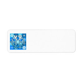 Blue Snowflake Etiket