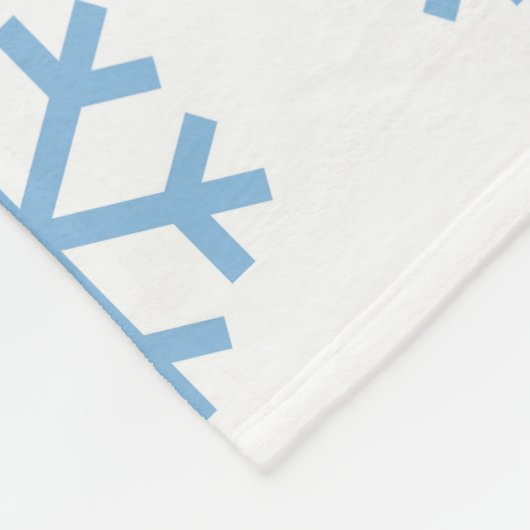 Blue Snowflake Fleece Blanket (Hoek)