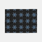 Blue Snowflake Fleece Blanket (Voorkant (Horizontaal))