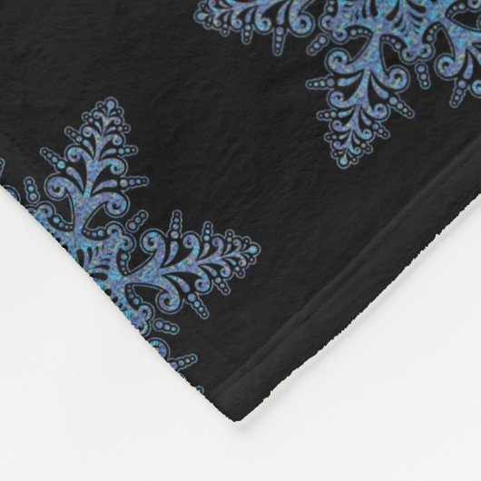 Blue Snowflake Fleece Blanket Deken (Hoek)